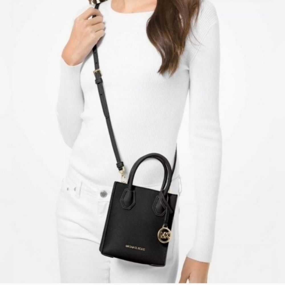 Michael Kors Mercer Extra-Small Pebbled Leather Crossbody Bag